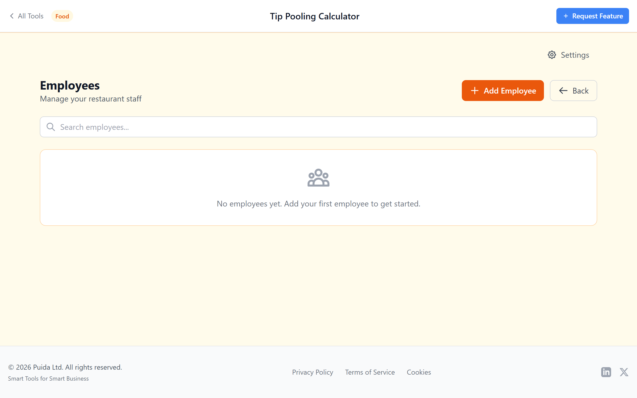 Employee management interface with role assignments